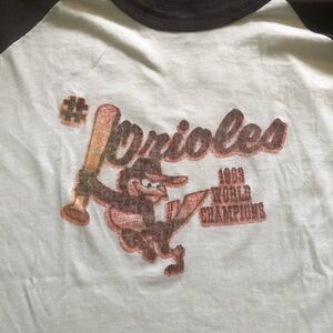 Vintage 1983 Orioles World Series Champion Baseball Tee
